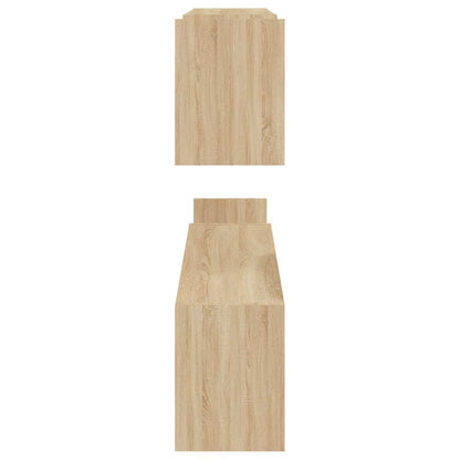 Vegghyller 2 stk sonoma eik 100x15x20 cm sponplate