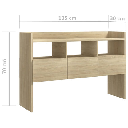 Skjenk sonoma eik 105x30x70 cm konstruert tre