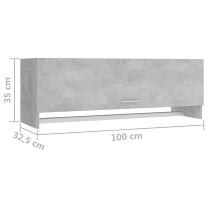 Garderobe betonggrå 100x32,5x35 cm konstruert tre