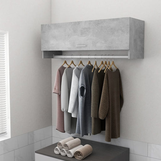 Garderobe betonggrå 100x32,5x35 cm konstruert tre