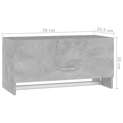 Garderobe betonggrå 70x32,5x35 cm konstruert tre