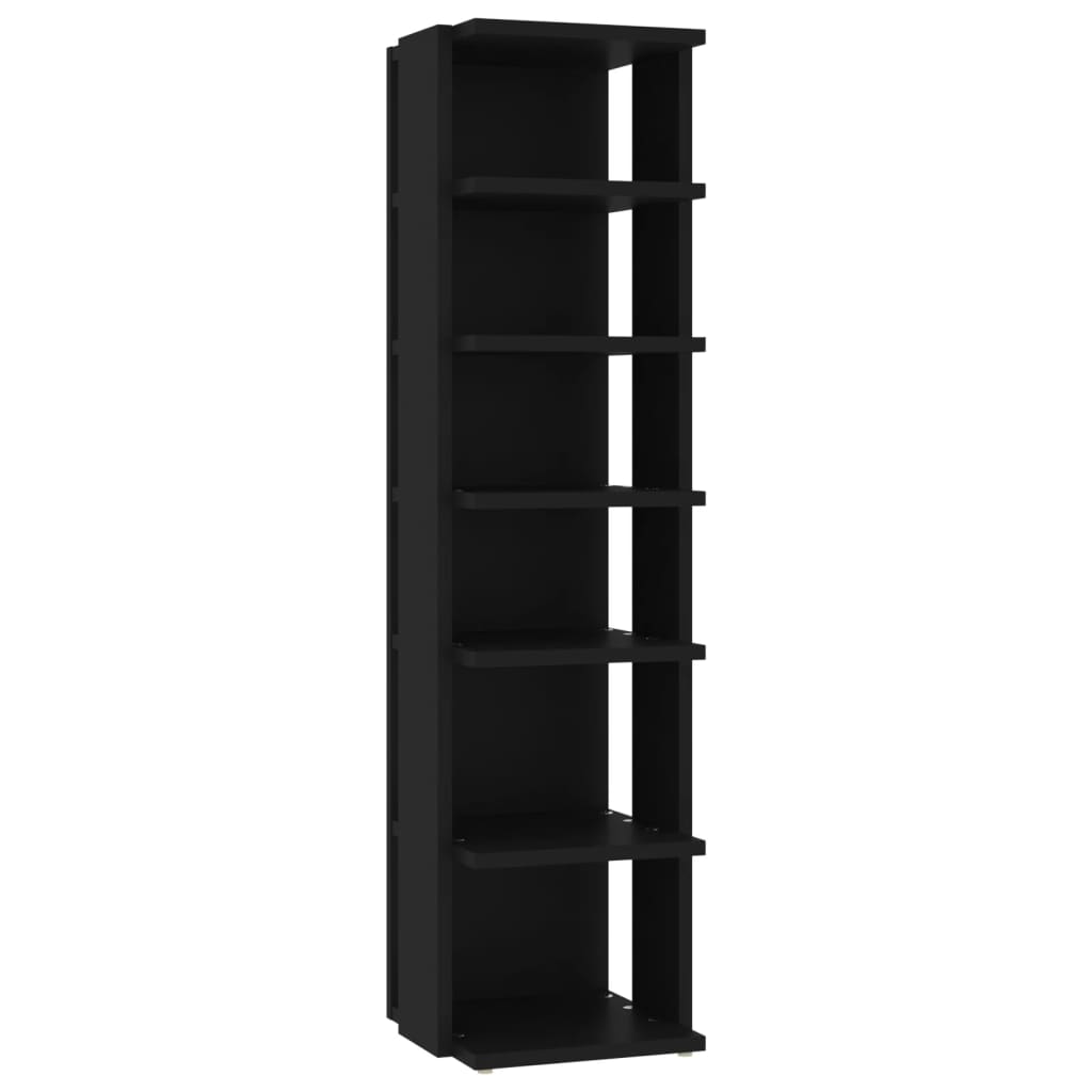 Skoskap svart 2 stk 27,5x27x102 cm