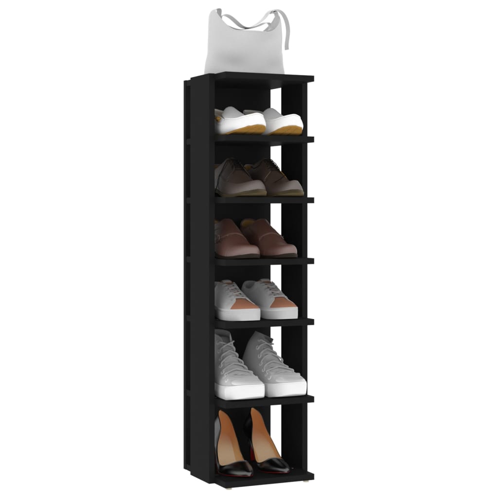 Skoskap svart 2 stk 27,5x27x102 cm
