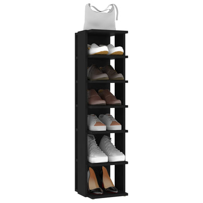 Skoskap svart 2 stk 27,5x27x102 cm