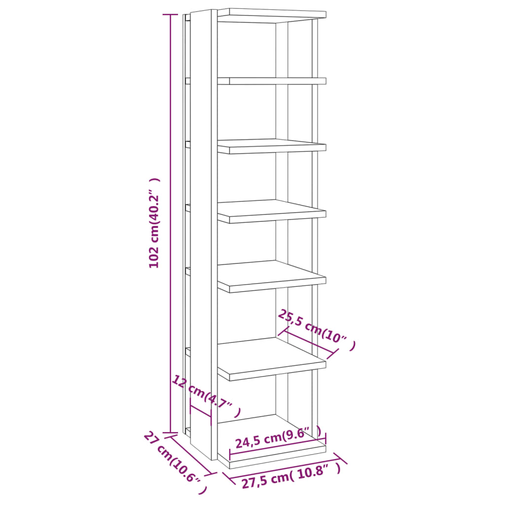 Skoskap svart 2 stk 27,5x27x102 cm