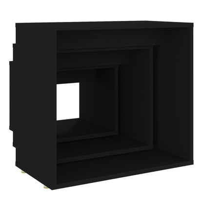 Stablebord 3 stk svart sponplate