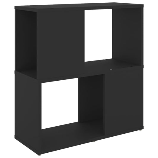 Bokhylle svart 60x24x63 cm konstruert tre