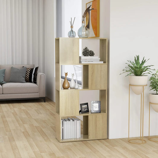Bokhylle/romdeler sonoma eik 60x24x124,5 cm konstruert tre