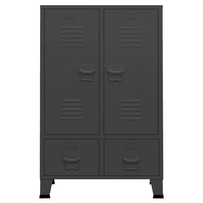 Garderobe industriell stil antrasitt 67x35x107 cm stål