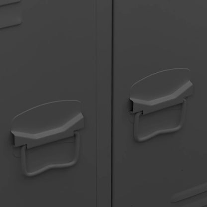Garderobe industriell stil antrasitt 67x35x107 cm stål