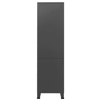 Garderobe antrasitt 90x50x180 cm metall