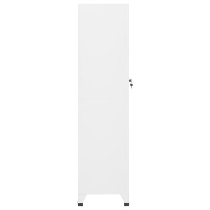 Arkivskap hvit 38x45x180 cm stål