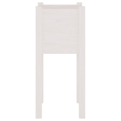 Plantekasser 2 stk hvit 31x31x70 cm heltre furu