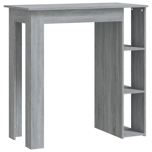 Barbord med hylle grå sonoma eik 102x50x103,5 cm konstruert tre