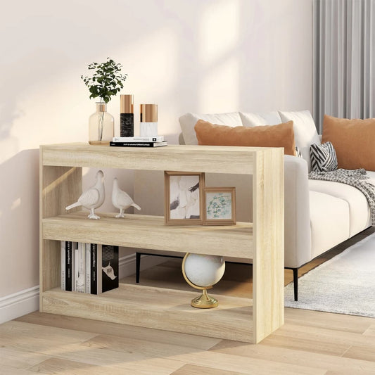 Bokhylle/romdeler sonoma eik 100x30x72 cm
