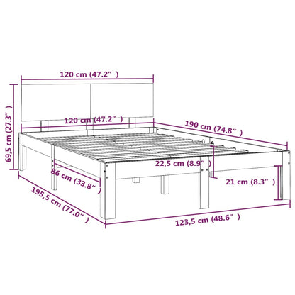 Sengeramme heltre 120x190 cm Small Double