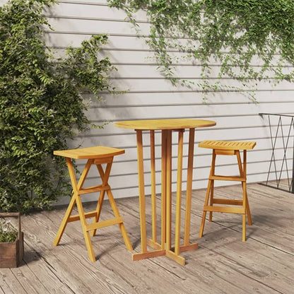 Sammenleggbart barbord 90x65x105 cm heltre teak