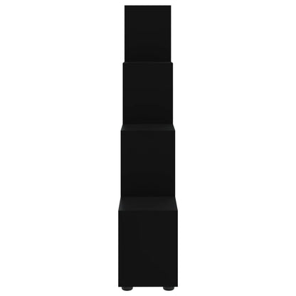 Bokhylle svart 142 cm konstruert tre