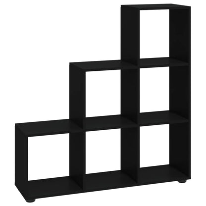 Bokhylle svart 107 cm konstruert tre