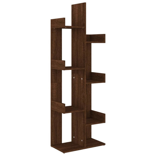 Bokhylle 48x25,5x140 cm brun eik konstruert tre