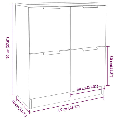 Skjenk sonoma eik 60x30x70 cm konstruert tre