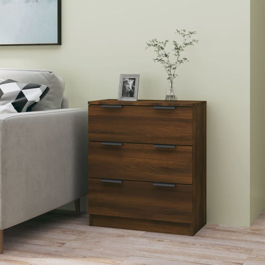 Skjenk brun eik 60x30x70 cm konstruert tre
