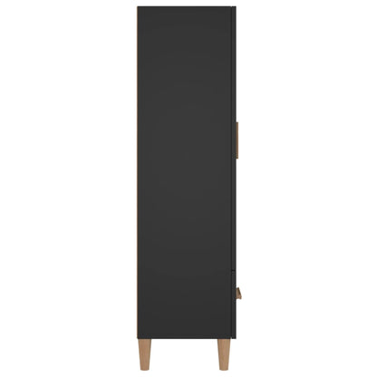 Vitrineskap svart 70x31x115 cm konstruert tre