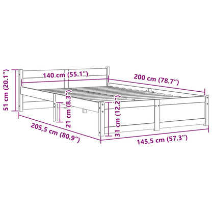 Sengeramme heltre 140x200 cm