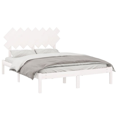 Sengeramme hvit 140x190 cm heltre