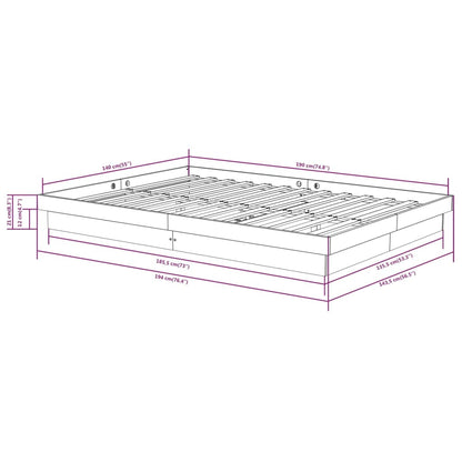Sengeramme heltre 140x190 cm