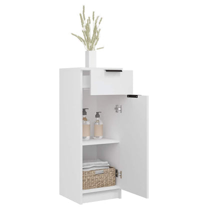 Baderomsskap hvit 32x34x90 cm konstruert tre