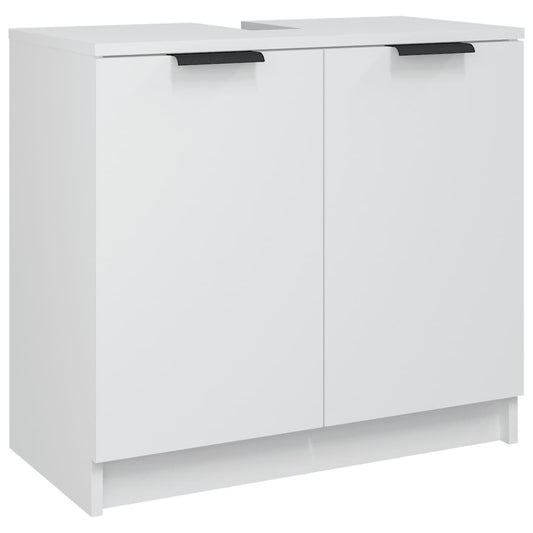 Baderomsskap hvit 64,5x33,5x59 cm konstruert tre