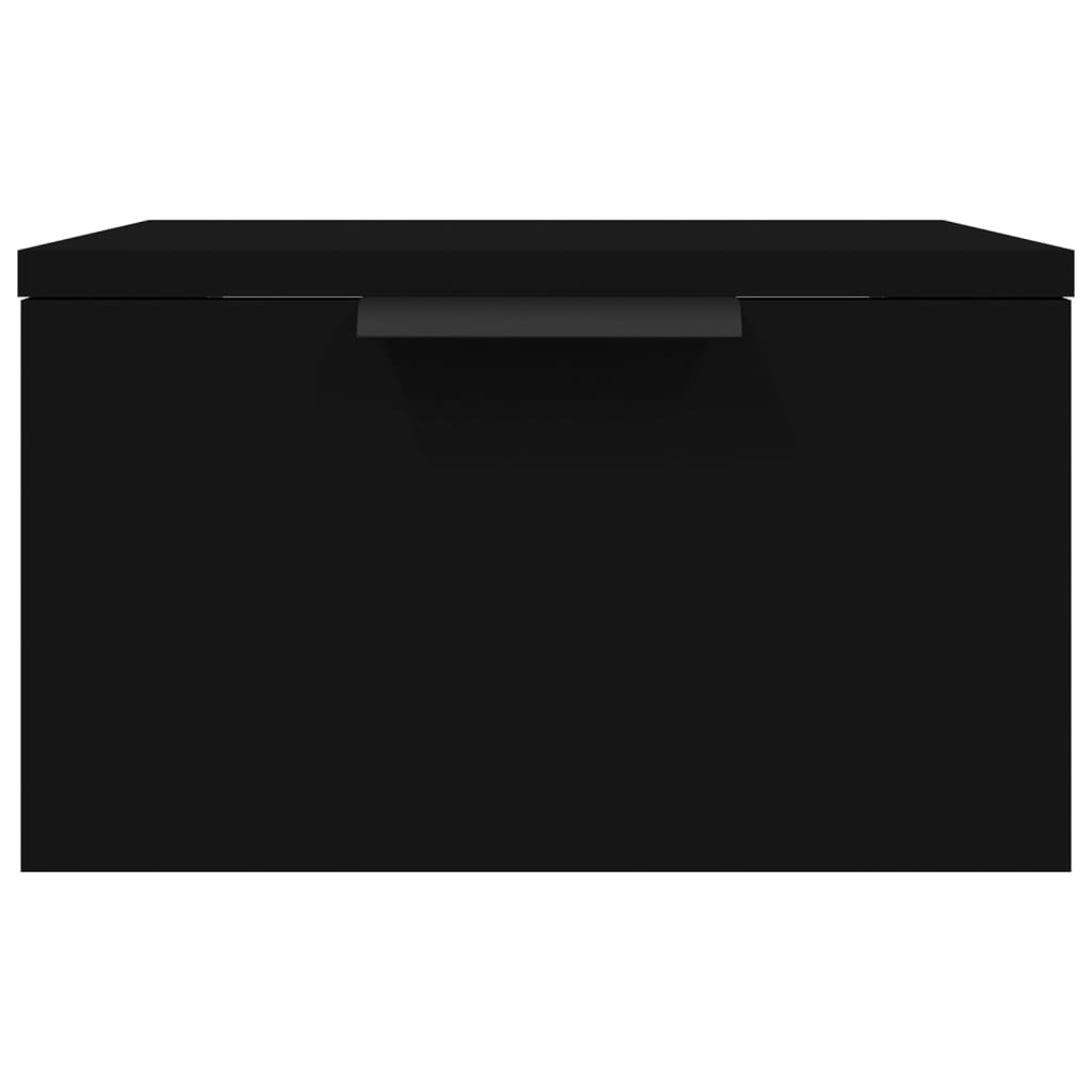 Veggmontert nattbord svart 34x30x20 cm