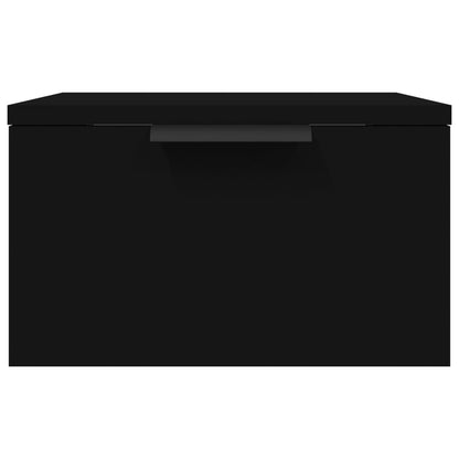 Veggmontert nattbord svart 34x30x20 cm