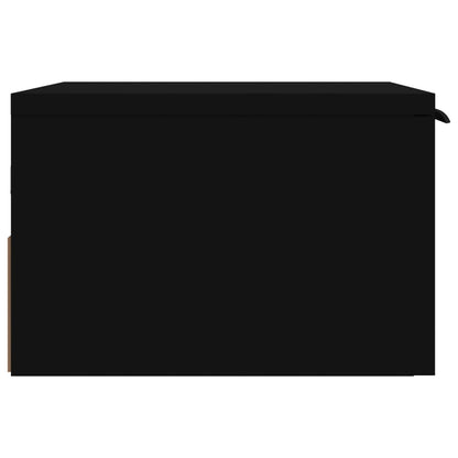 Veggmontert nattbord svart 34x30x20 cm