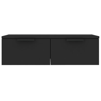 Veggskap svart 68x30x20 cm konstruert tre