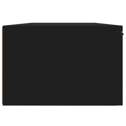 Veggskap svart 68x30x20 cm konstruert tre