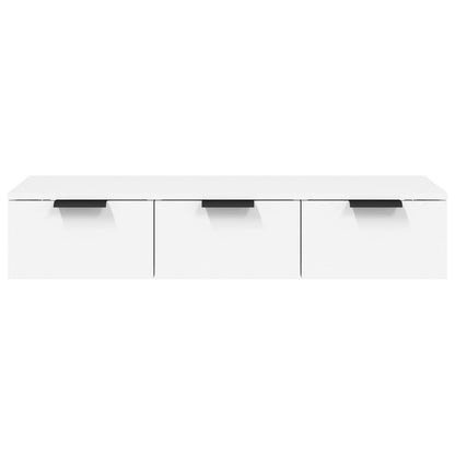 Veggskap hvit 102x30x20 cm konstruert tre