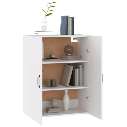 Veggskap hvit 69,5x34x90 cm konstruert tre