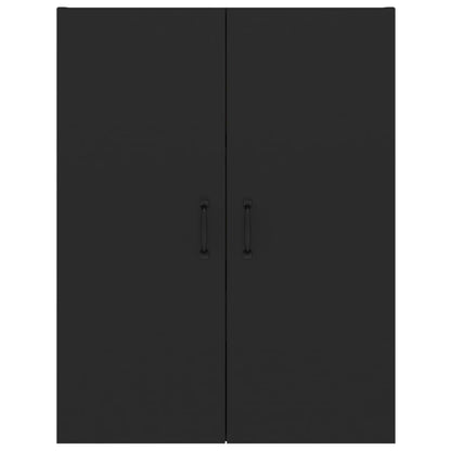 Veggskap svart 69,5x34x90 cm konstruert tre