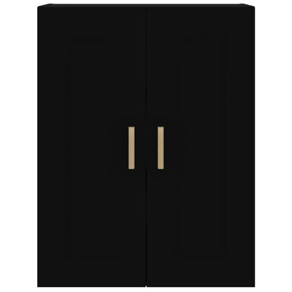 Veggskap svart 69,5x32,5x90 cm konstruert tre