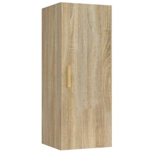 Veggskap sonoma eik 34,5x34x90 cm konstruert tre