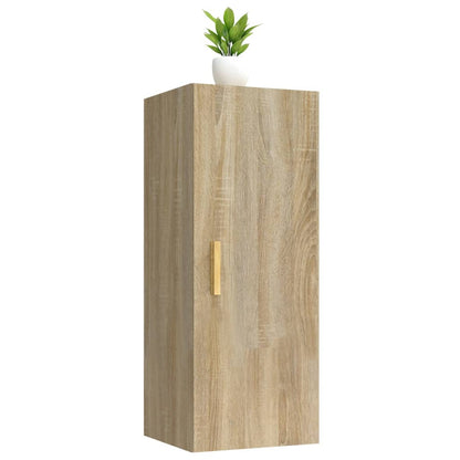 Veggskap sonoma eik 34,5x34x90 cm konstruert tre