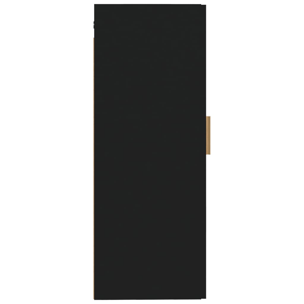 Veggskap svart 35x34x90 cm konstruert tre