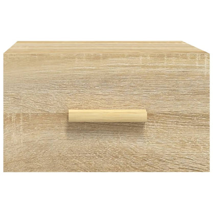 Veggmontert nattbord 2 stk sonoma eik 35x35x20 cm