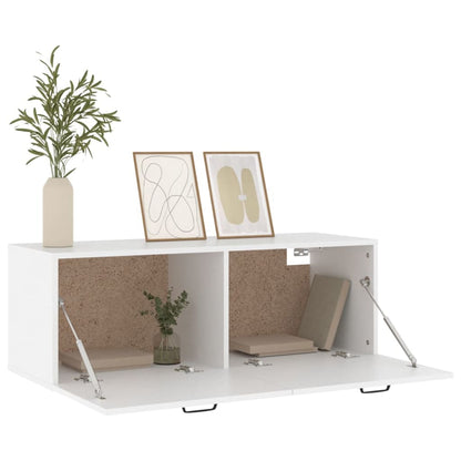 Veggskap hvit 100x36,5x35 cm konstruert tre