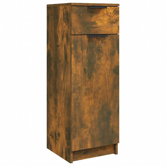 Baderomsskap røkt eik 32x34x90 cm konstruert tre