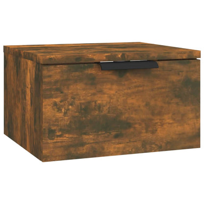 Veggmonterte nattbord 2 stk røkt eik 34x30x20 cm