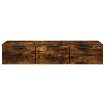 Veggskap røkt eik 102x30x20 cm konstruert tre