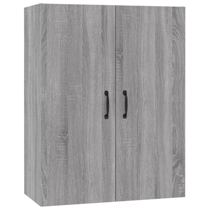 Veggskap grå eik 69,5x34x90 cm konstruert tre